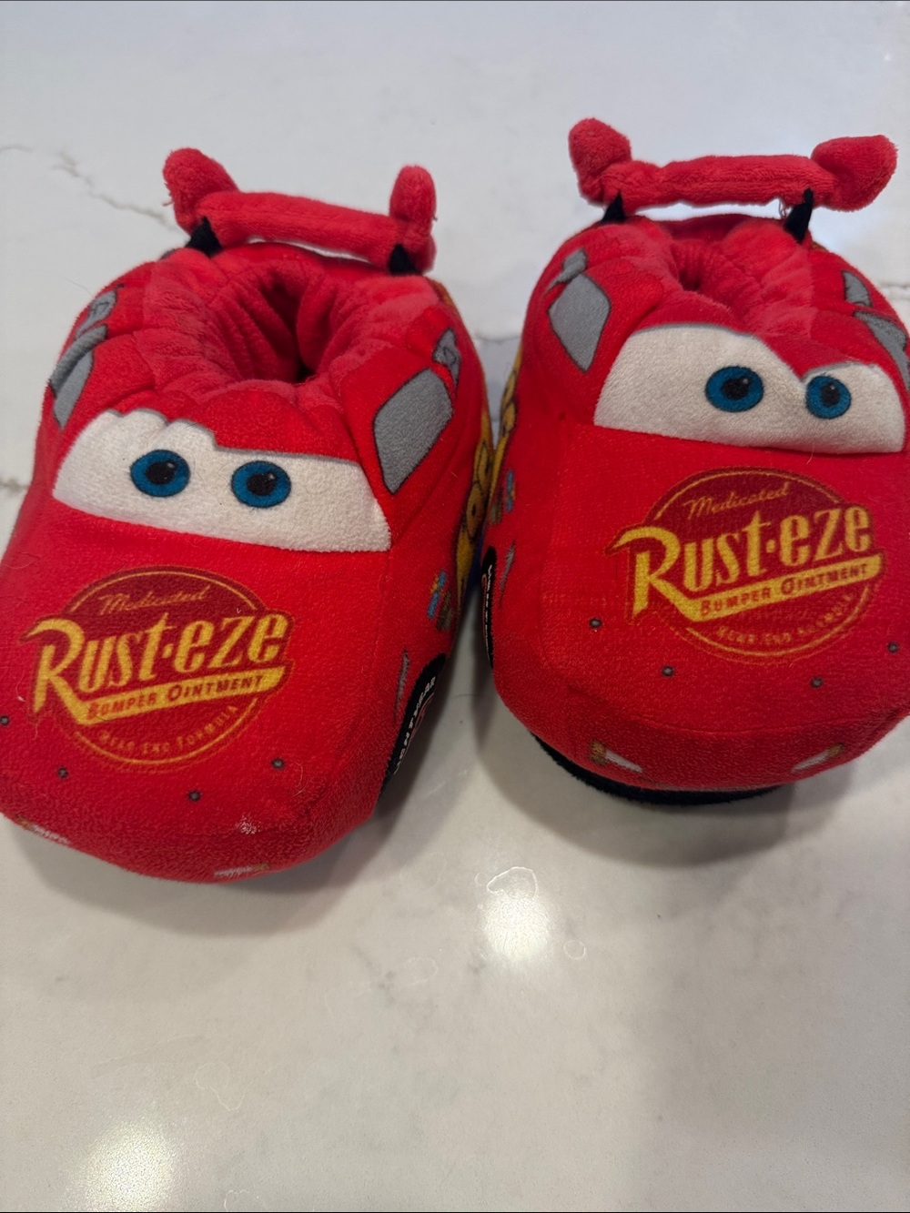 Rust-eze Lightning McQueen Plush Slippers - Red
